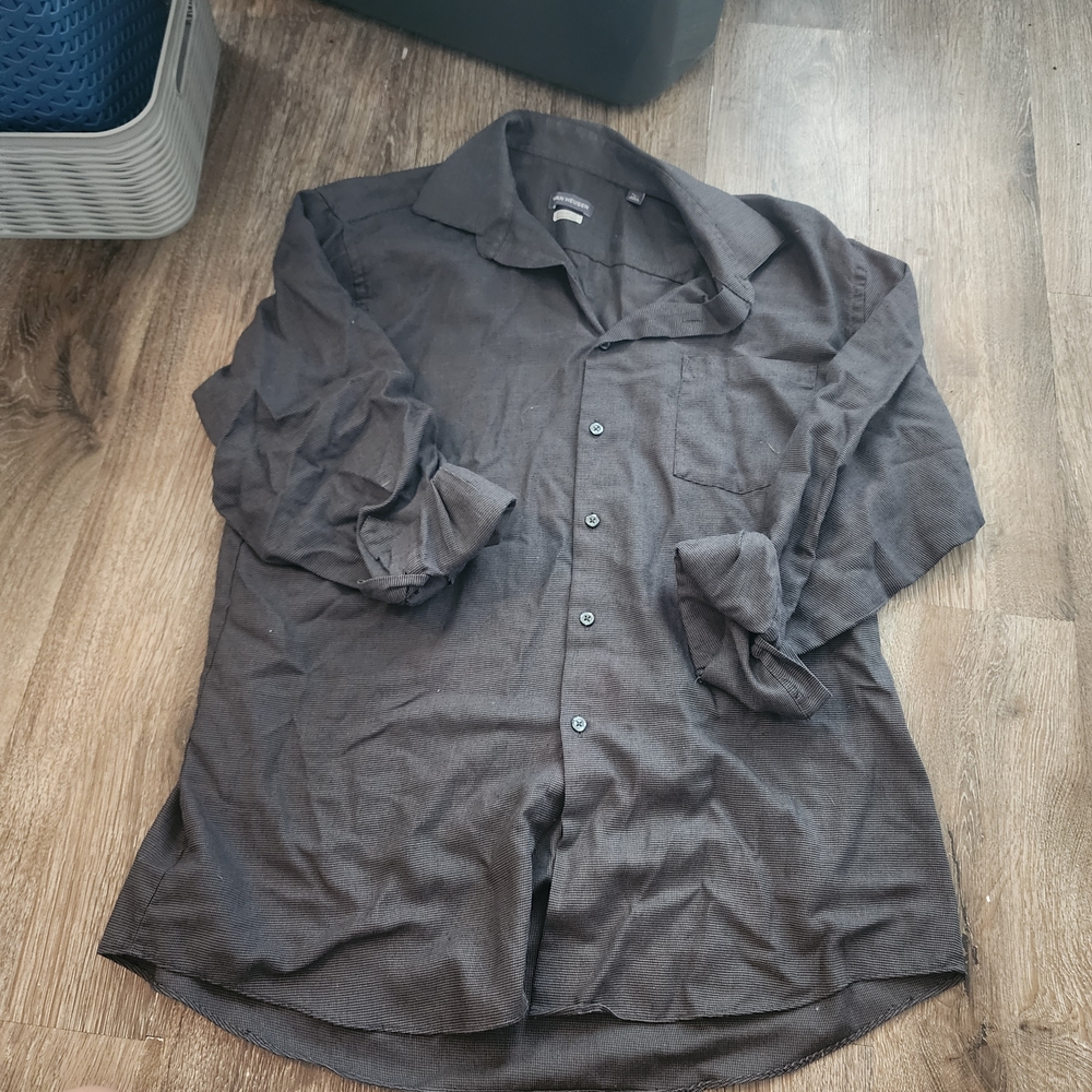 Van Heusen Dark Gray Dress Shirt